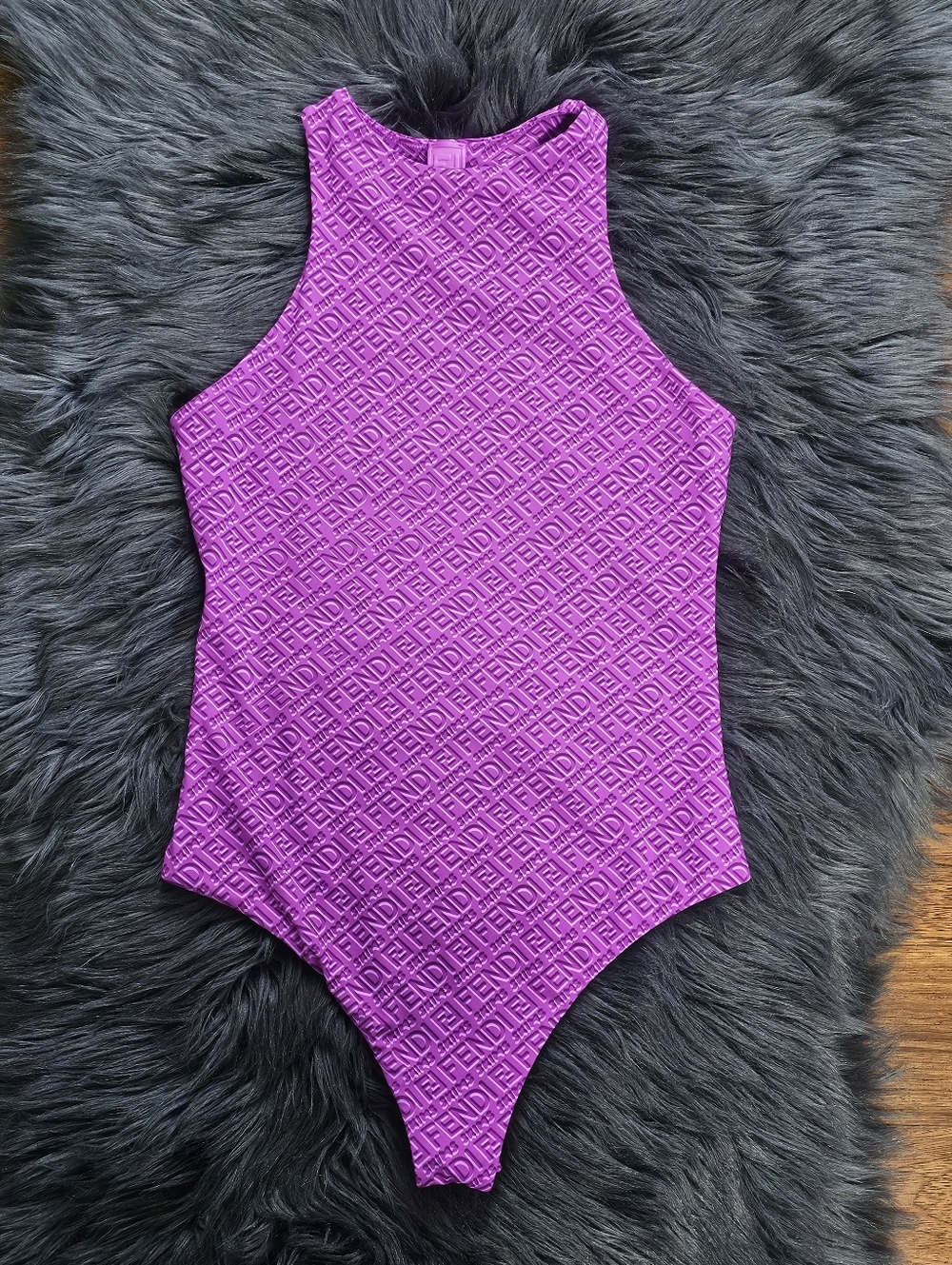 Fendi x SKIMS Limited Collection Vibrant Pink Logo Bodysuit